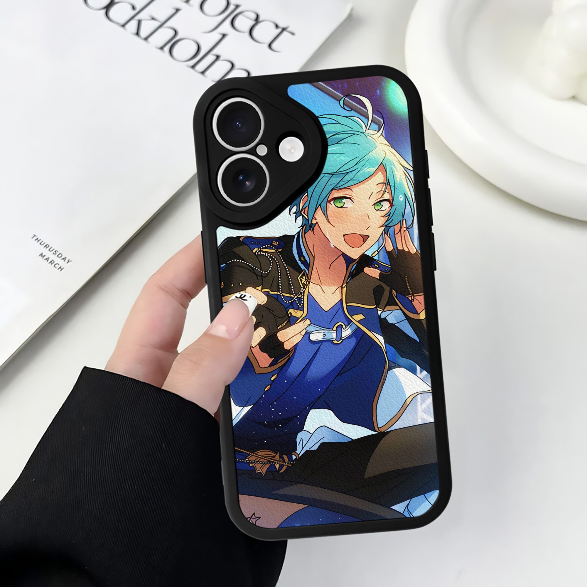 （画像用） あんさんぶるスターズ! Ensemble Stars 【iPhone 16シリーズ対応】シリコンスマホケース（レザー調） 材質：シリコン